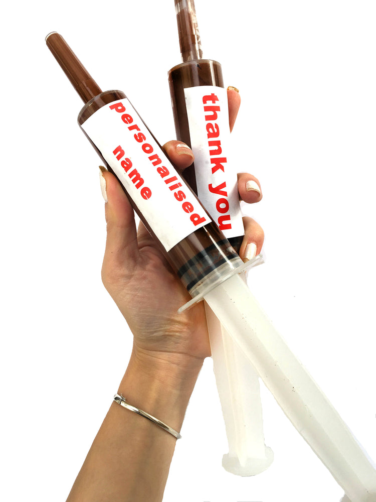 2x MASSIVE Personalised Nutella Syringe - The Sugar Box Co.