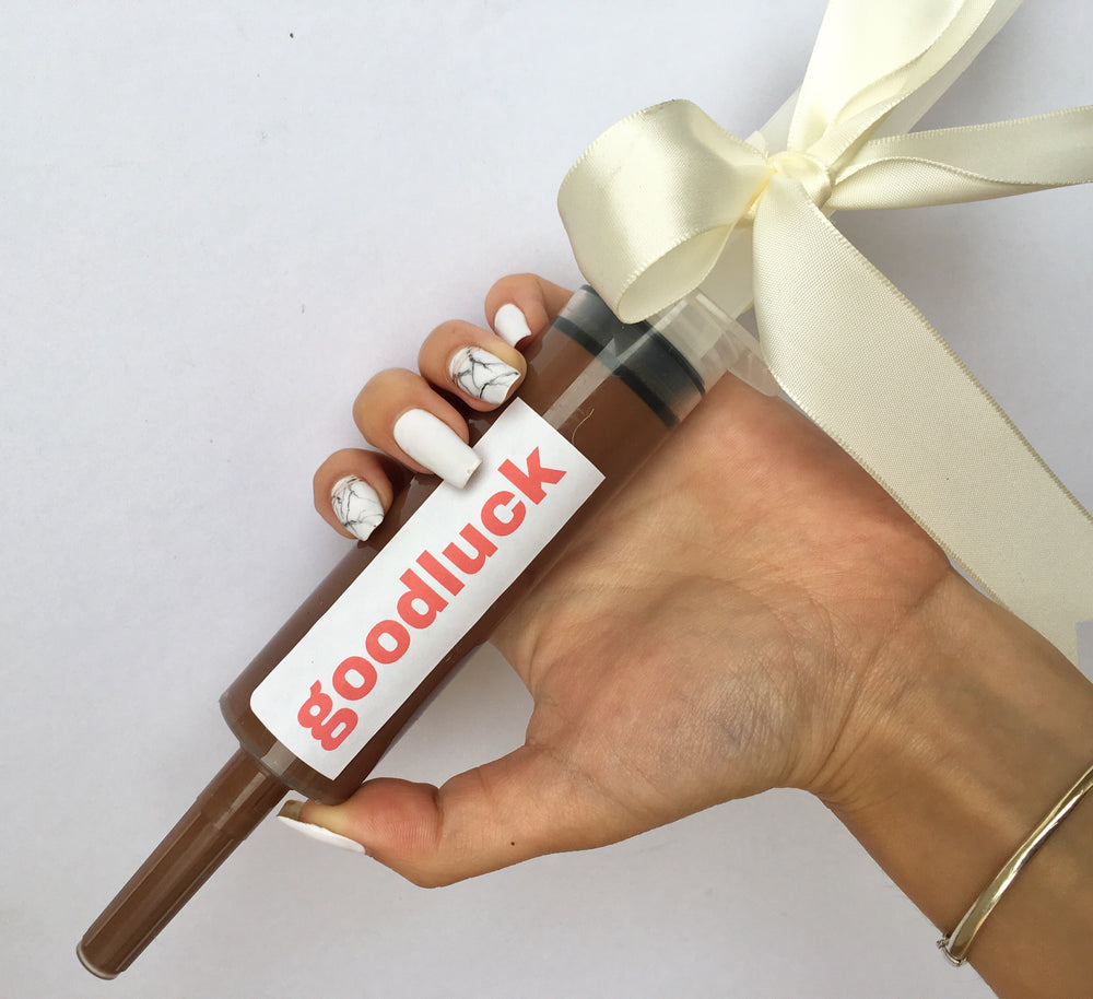 Massive Personalised Nutella Syringe with Bow - The Sugar Box Co.